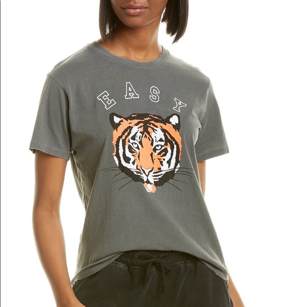 NWT Wildfox Grey Easy Tiger Keke Graphic T-Shirt M